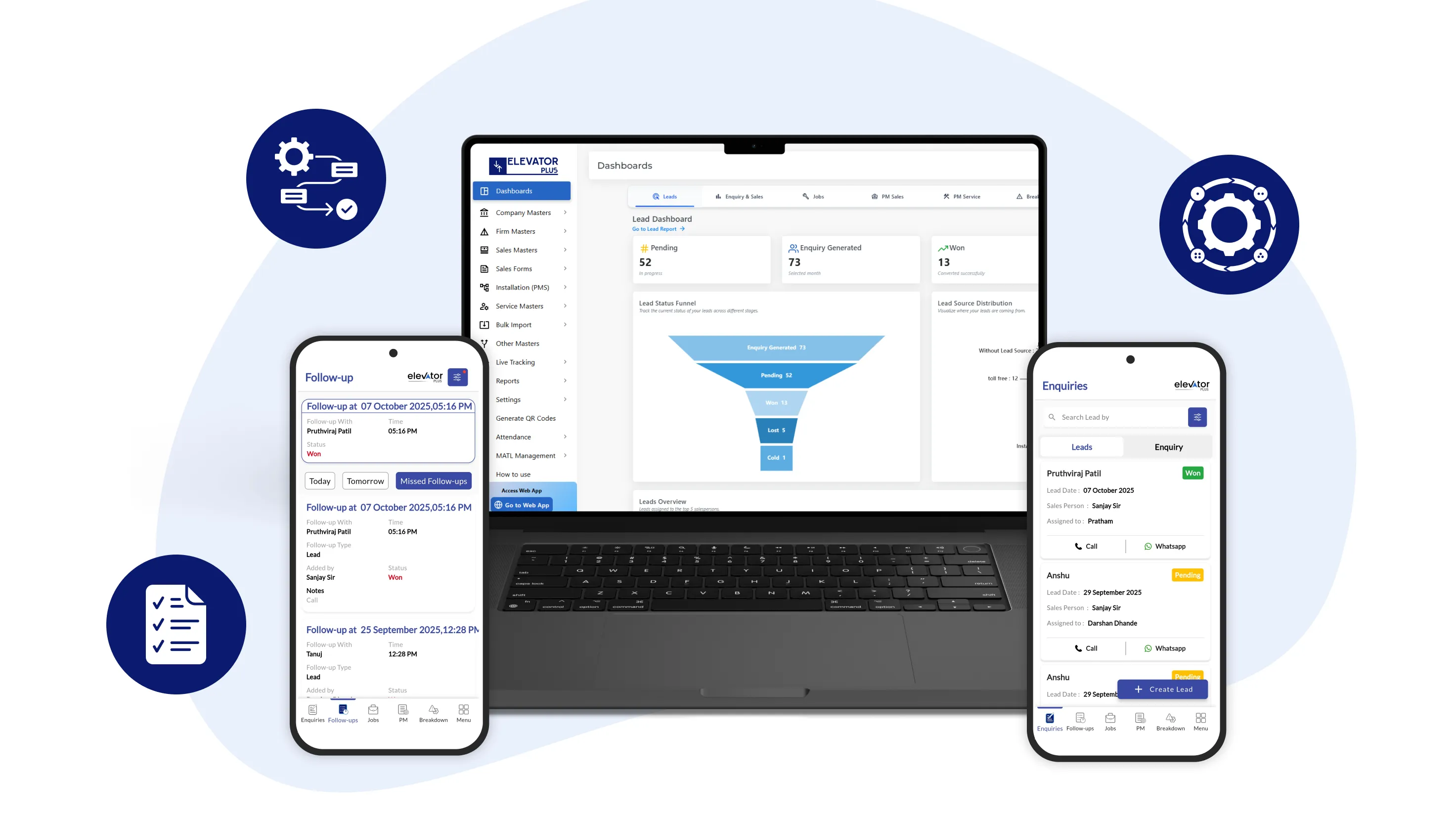ElevatorPlus - Complete Elevator Service Management Platform - Custom Software Development project by Accucia