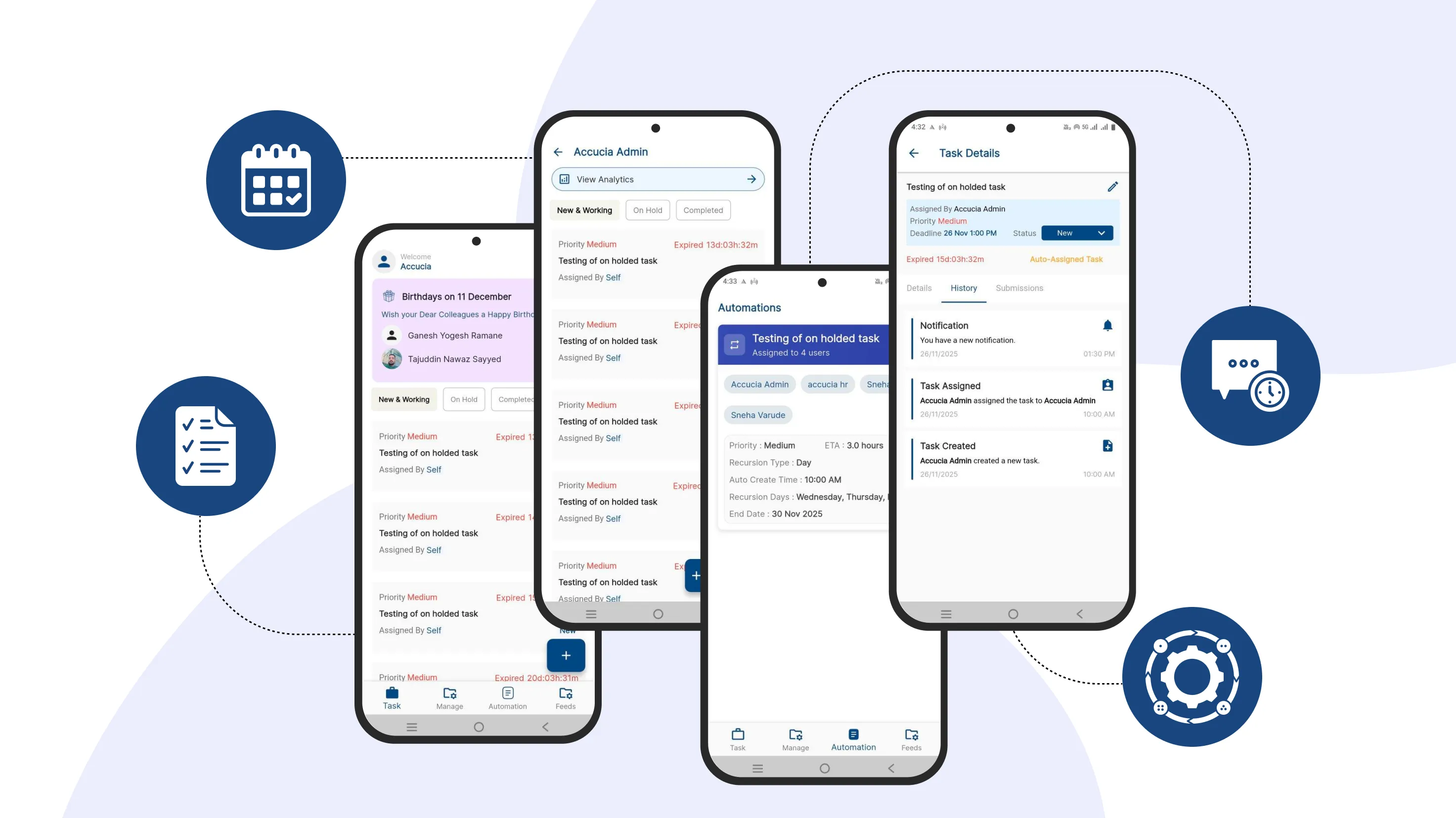 EROS Elevators - Hierarchical Task Management System - Custom Software Development project by Accucia