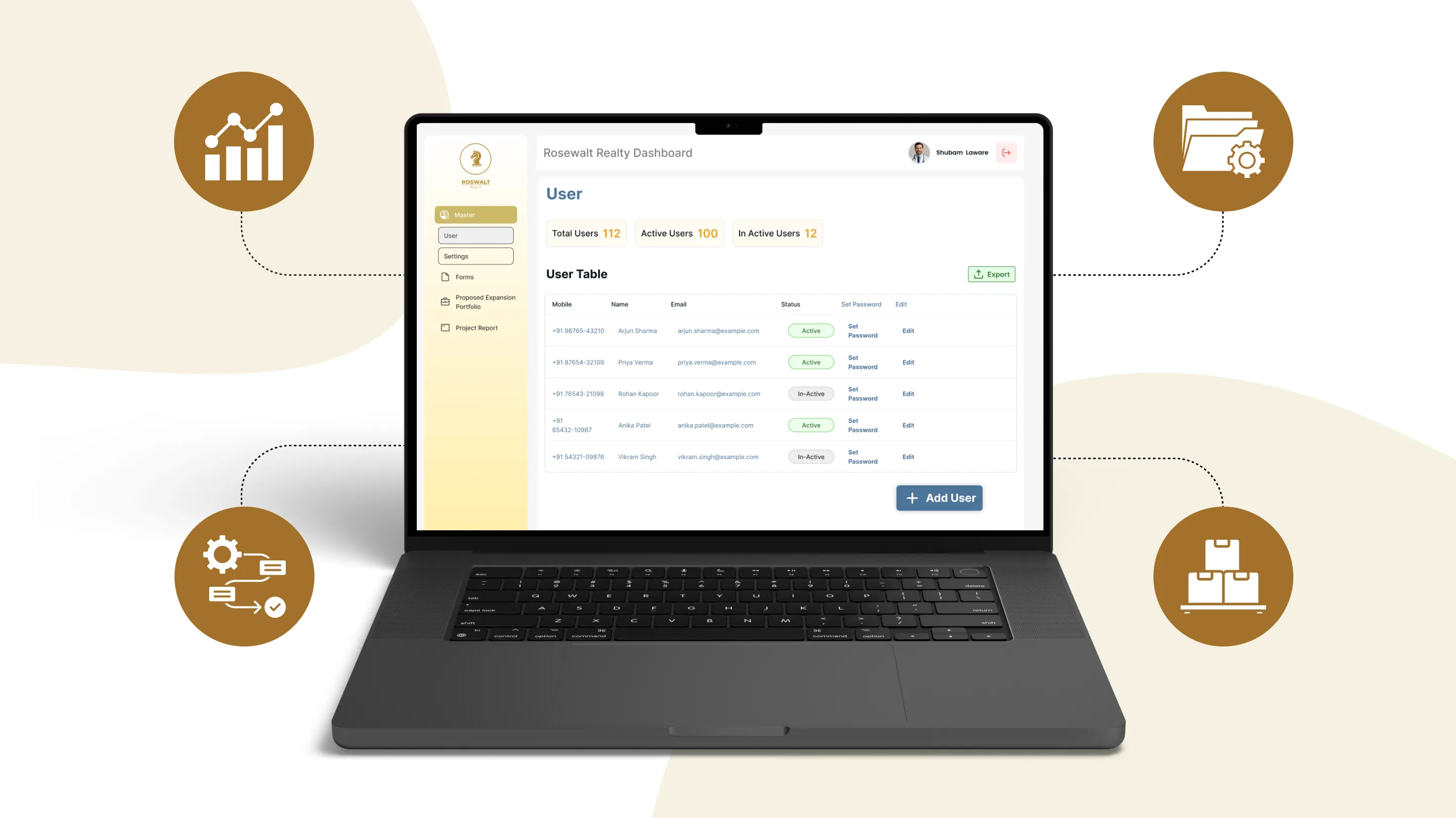 Roswalt Realty - Centralized Real Estate ERP System - Custom Software Development project by Accucia