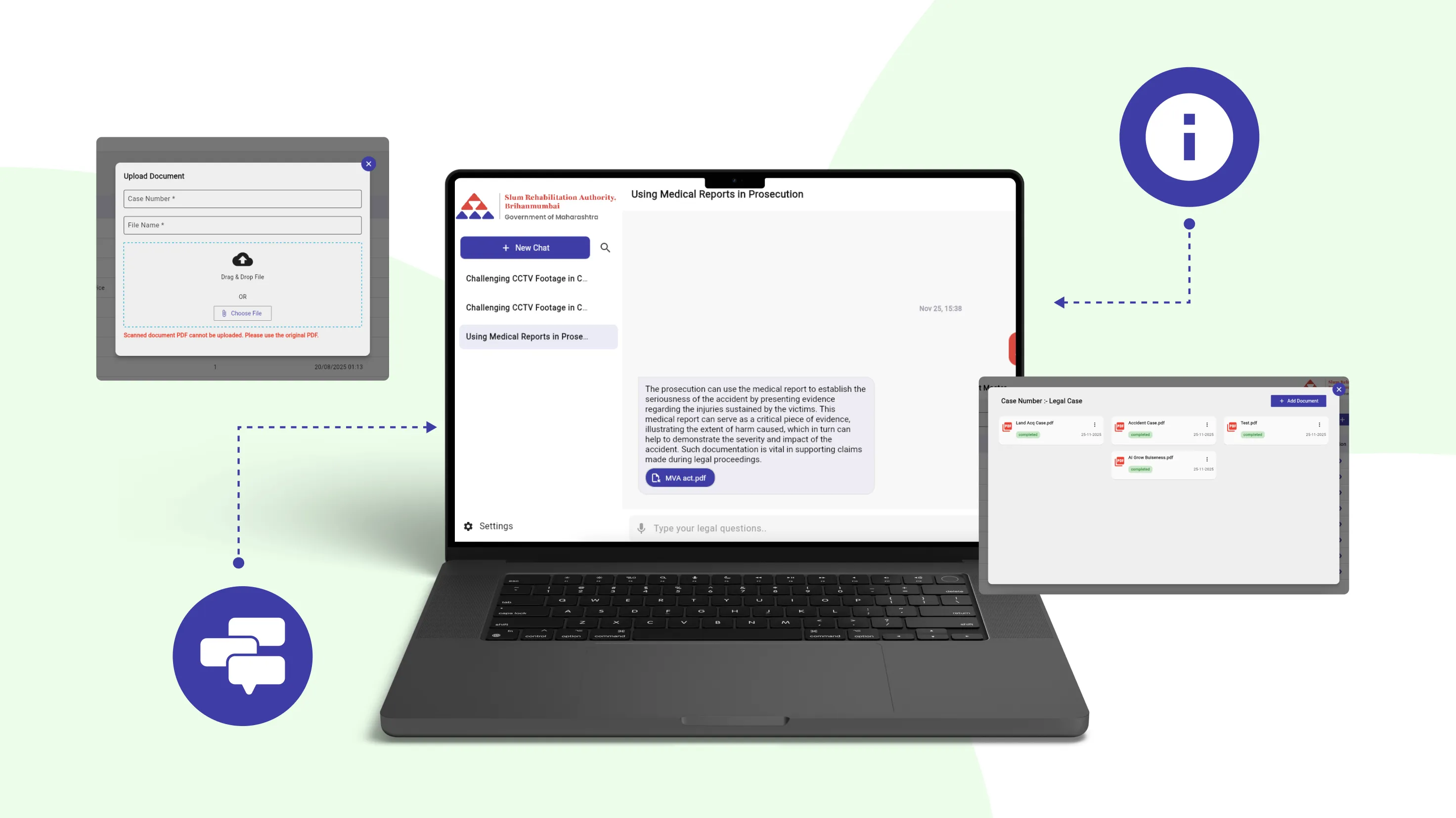 Government Legal Department - AI-Powered Case File Search System - AI Development & Automation project by Accucia