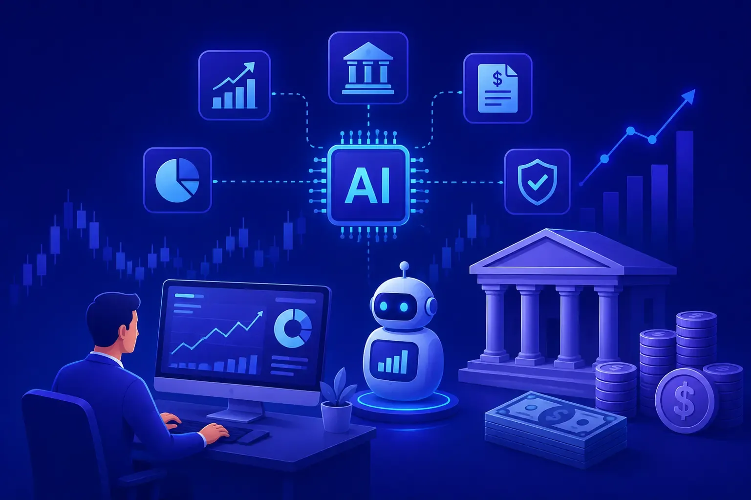 Document processing flow for financial paperwork: batch upload, batch document review, content verification and validation, verified online access, and cloud archiving and sharing