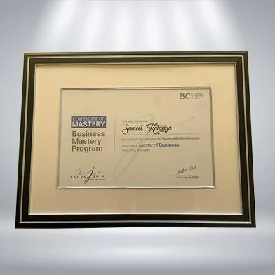 Certificate Of Business Mastery by BCI image 1