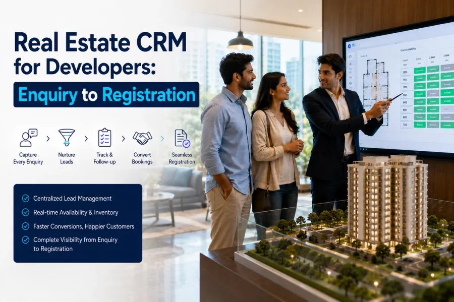 Real Estate CRM for Developers: Enquiry to Registration