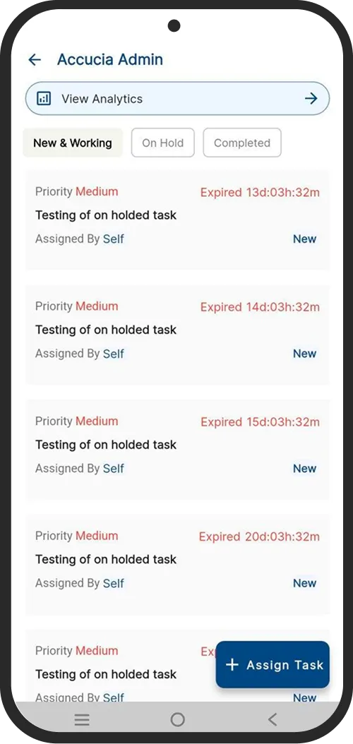 EROS Task Management App Screenshot 2