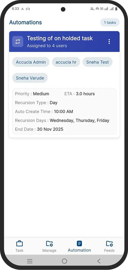 EROS Task Management App Screenshot 3
