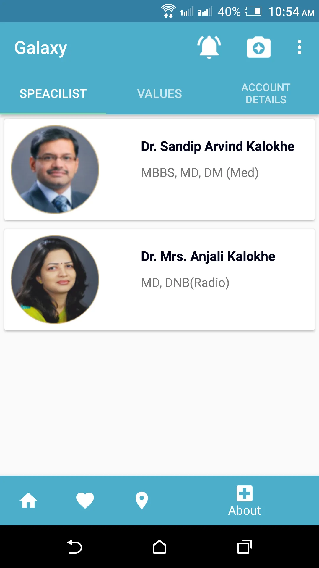 Galaxy Hospital App Screenshot 2