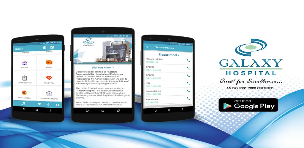 Galaxy Hospital - Advanced Gastroenterology Patient Care App - Mobile App Development project by Accucia