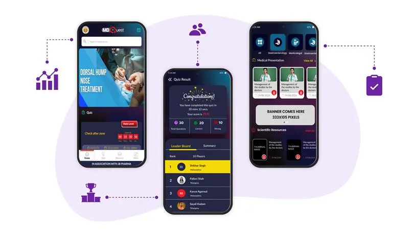 MD Quest - Competitive Medical Learning Platform for MD Students - Mobile App Development project by Accucia