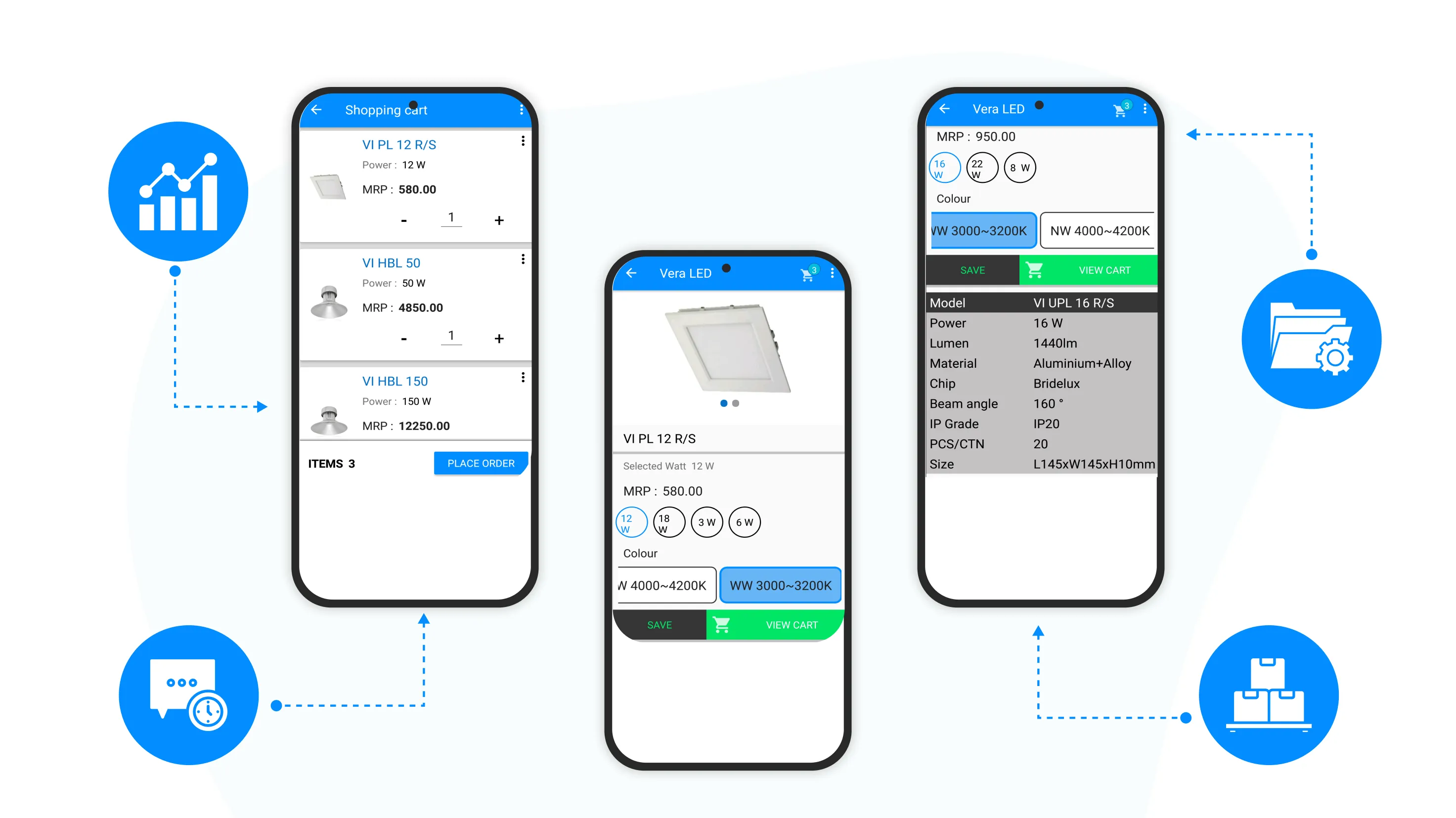 Vera LED - Complete Mobile E-Commerce Platform for LED Lighting - E-commerce Development project by Accucia